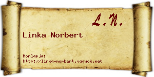 Linka Norbert névjegykártya